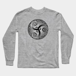 April Triskelion Gray Long Sleeve T-Shirt